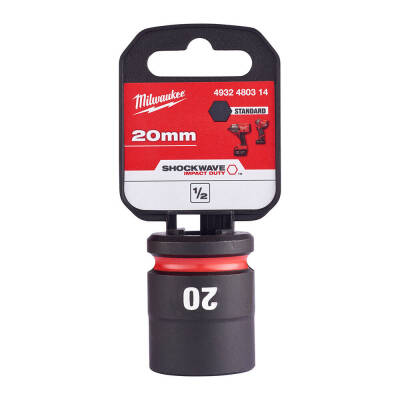 Milwaukee SHOCKWAVE Darbeli Lokma 1/2 inç 20 mm Kısa 4932480314 - 1