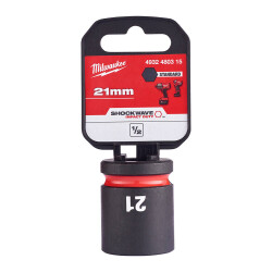Milwaukee SHOCKWAVE Darbeli Lokma 1/2 inç 21 mm Kısa 4932480315 - Milwaukee