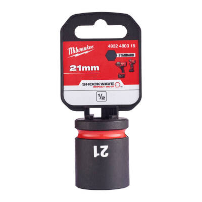 Milwaukee SHOCKWAVE Darbeli Lokma 1/2 inç 21 mm Kısa 4932480315 - 1