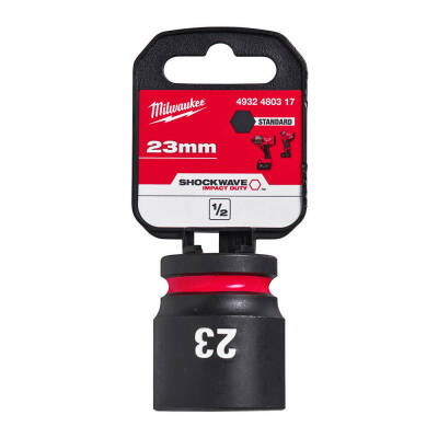 Milwaukee SHOCKWAVE Darbeli Lokma 1/2 inç 23 mm Kısa 4932480317 - 1