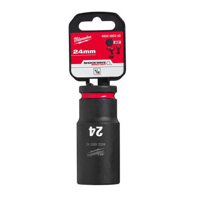 Milwaukee SHOCKWAVE Darbeli Lokma 1/2 inç 24 mm Derin 4932480342 - 1
