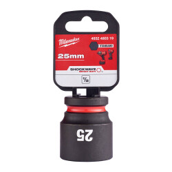 Milwaukee SHOCKWAVE Darbeli Lokma 1/2 inç 25 mm Kısa 4932480319 - Milwaukee