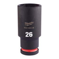 Milwaukee SHOCKWAVE Darbeli Lokma 1/2 inç 26 mm Derin 4932480344 - Milwaukee