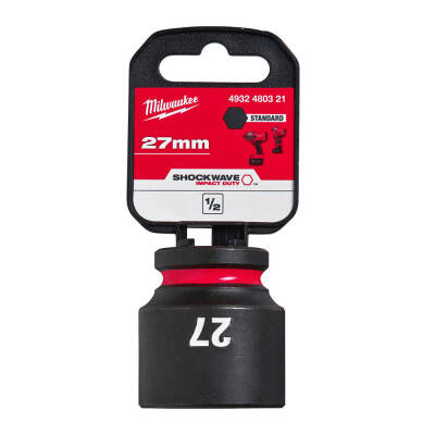 Milwaukee SHOCKWAVE Darbeli Lokma 1/2 inç 27 mm Kısa 4932480321 - 1