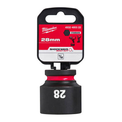 Milwaukee SHOCKWAVE Darbeli Lokma 1/2 inç 28 mm Kısa 4932480322 - 1