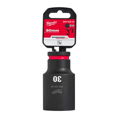Milwaukee SHOCKWAVE Darbeli Lokma 1/2 inç 30 mm Derin 4932480348 - 1
