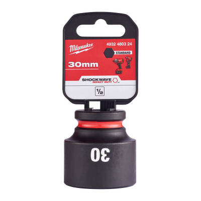Milwaukee SHOCKWAVE Darbeli Lokma 1/2 inç 30 mm Kısa 4932480324 - 1