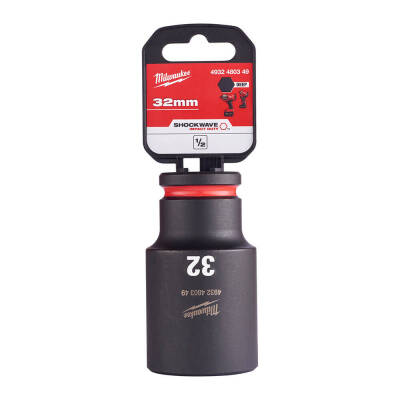 Milwaukee SHOCKWAVE Darbeli Lokma 1/2 inç 32 mm Derin 4932480349 - 1