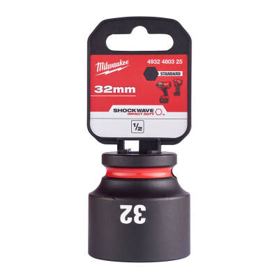 Milwaukee SHOCKWAVE Darbeli Lokma 1/2 inç 32 mm Kısa 4932480325 - 1