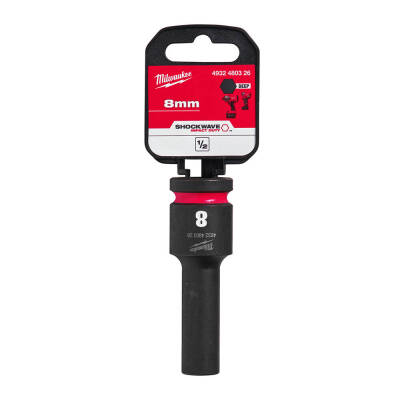 Milwaukee SHOCKWAVE Darbeli Lokma 1/2 inç 8 mm Derin 4932480326 - 1