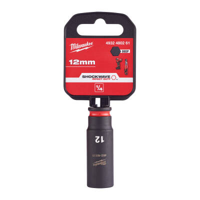 Milwaukee SHOCKWAVE Darbeli Lokma 1/4 inç 12 mm Derin 4932480261 - 1