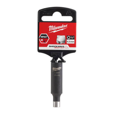 Milwaukee SHOCKWAVE Darbeli Lokma 1/4 inç 4,5 mm Kısa 4932472284 - 1