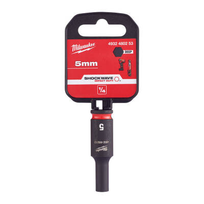 Milwaukee SHOCKWAVE Darbeli Lokma 1/4 inç 5 mm Derin 4932480253 - 1