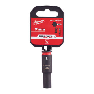 Milwaukee SHOCKWAVE Darbeli Lokma 1/4 inç 7 mm Derin 4932480256 - 1
