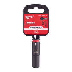 Milwaukee SHOCKWAVE Darbeli Lokma 1/4 inç 9 mm Derin 4932480258 - Milwaukee