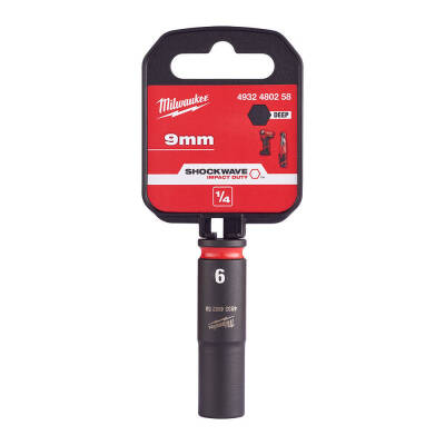 Milwaukee SHOCKWAVE Darbeli Lokma 1/4 inç 9 mm Derin 4932480258 - 1