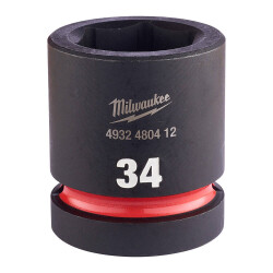 Milwaukee SHOCKWAVE Darbeli Lokma 1 inç 34 mm Kısa 4932480412 - Milwaukee