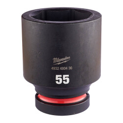 Milwaukee SHOCKWAVE Darbeli Lokma 1 inç 55 mm Derin 4932480436 - Milwaukee