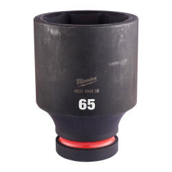 Milwaukee SHOCKWAVE Darbeli Lokma 1 inç 65 mm Derin 4932480438 - Milwaukee