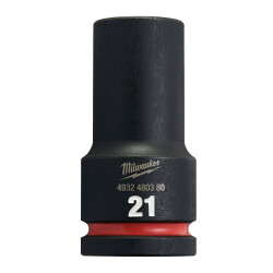 Milwaukee SHOCKWAVE Darbeli Lokma 3/4 inç 21 mm Derin 4932480380 - Milwaukee
