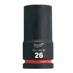 Milwaukee SHOCKWAVE Darbeli Lokma 3/4 inç 26 mm Derin 4932480385 - Milwaukee
