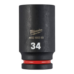 Milwaukee SHOCKWAVE Darbeli Lokma 3/4 inç 34 mm Derin 4932480393 - Milwaukee