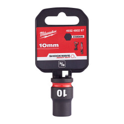 Milwaukee SHOCKWAVE Darbeli Lokma 3/8 inç 10 mm Kısa 4932480267 - Milwaukee