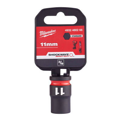 Milwaukee SHOCKWAVE Darbeli Lokma 3/8 inç 11 mm Kısa 4932480268 - 1
