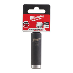 Milwaukee SHOCKWAVE Darbeli Lokma 3/8 inç 12 mm Derin 4932478024 - Milwaukee