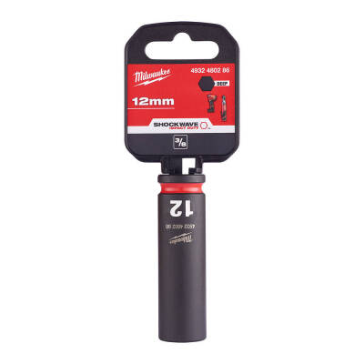 Milwaukee SHOCKWAVE Darbeli Lokma 3/8 inç 12 mm Derin 4932480286 - 1