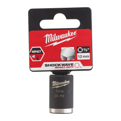 Milwaukee SHOCKWAVE Darbeli Lokma 3/8 inç 12 mm Kısa 4932478011 - 2