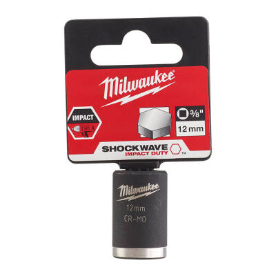 Milwaukee SHOCKWAVE Darbeli Lokma 3/8 inç 12 mm Kısa 4932478011 - 2