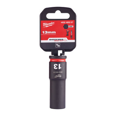 Milwaukee SHOCKWAVE Darbeli Lokma 3/8 inç 13 mm Derin 4932480287 - 1