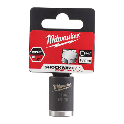 Milwaukee SHOCKWAVE Darbeli Lokma 3/8 inç 13 mm Kısa 4932478012 - 1