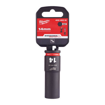 Milwaukee SHOCKWAVE Darbeli Lokma 3/8 inç 14 mm Derin 4932480288 - 1