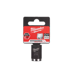 Milwaukee SHOCKWAVE Darbeli Lokma 3/8 inç 14 mm Kısa 4932478013 - Milwaukee