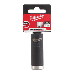 Milwaukee SHOCKWAVE Darbeli Lokma 3/8 inç 15 mm Derin 4932478027 - Milwaukee