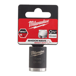 Milwaukee SHOCKWAVE Darbeli Lokma 3/8 inç 15 mm Kısa 4932478014 - Milwaukee
