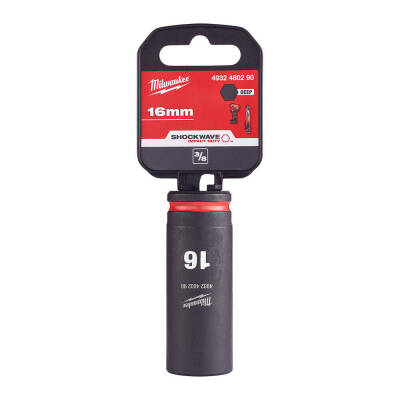 Milwaukee SHOCKWAVE Darbeli Lokma 3/8 inç 16 mm Derin 4932480290 - 1