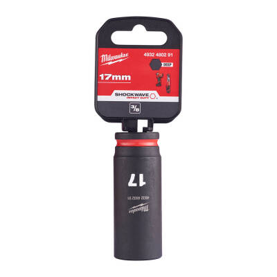 Milwaukee SHOCKWAVE Darbeli Lokma 3/8 inç 17 mm Derin 4932480291 - 1