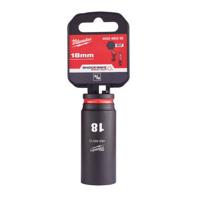 Milwaukee SHOCKWAVE Darbeli Lokma 3/8 inç 18 mm Derin 4932480292 - 1