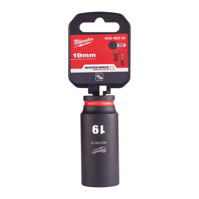 Milwaukee SHOCKWAVE Darbeli Lokma 3/8 inç 19 mm Derin 4932480293 - 1