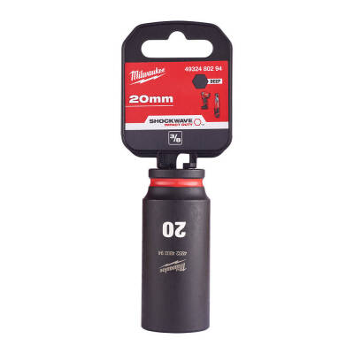 Milwaukee SHOCKWAVE Darbeli Lokma 3/8 inç 20 mm Derin 4932480294 - 1