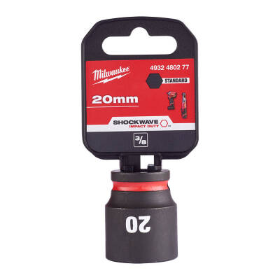 Milwaukee SHOCKWAVE Darbeli Lokma 3/8 inç 20 mm Kısa 4932480277 - 1