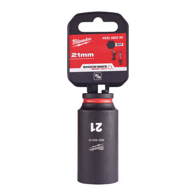 Milwaukee SHOCKWAVE Darbeli Lokma 3/8 inç 21 mm Derin 4932480295 - 1