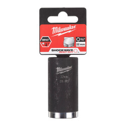 Milwaukee SHOCKWAVE Darbeli Lokma 3/8 inç 22 mm Derin 4932478033 - Milwaukee