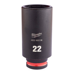 Milwaukee SHOCKWAVE Darbeli Lokma 3/8 inç 22 mm Derin 4932480296 - 2