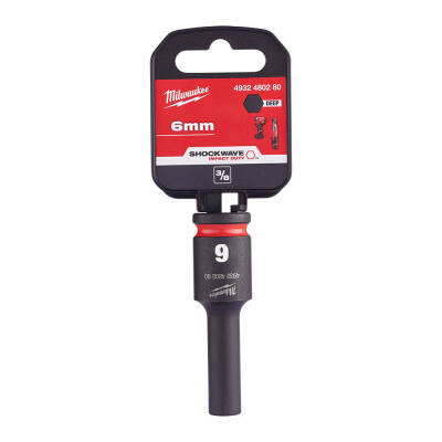 Milwaukee SHOCKWAVE Darbeli Lokma 3/8 inç 6 mm Derin 4932480280 - 1