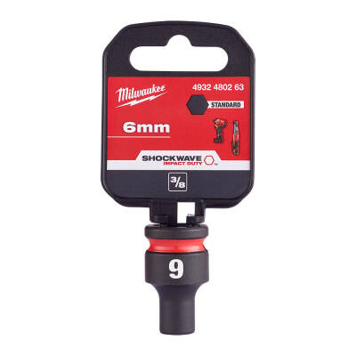 Milwaukee SHOCKWAVE Darbeli Lokma 3/8 inç 6 mm Kısa 4932480263 - 4