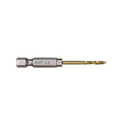 Milwaukee SHOCKWAVE HSS-G TiN Hex Metal Matkap Ucu 2,5 x 62 mm 10'lu 4932478175 - Milwaukee